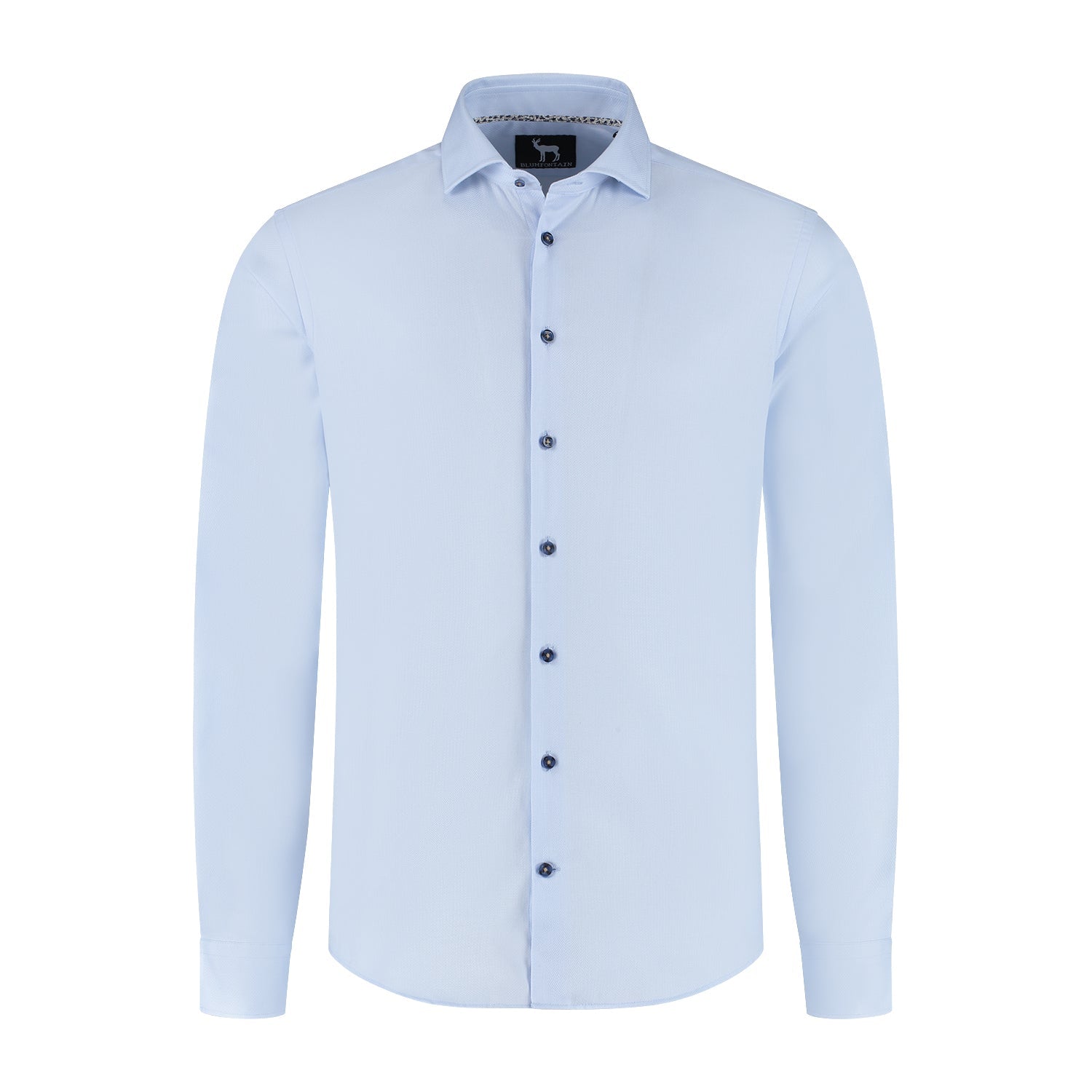 Blumfontain uni visgraat lichtblauw - Gents