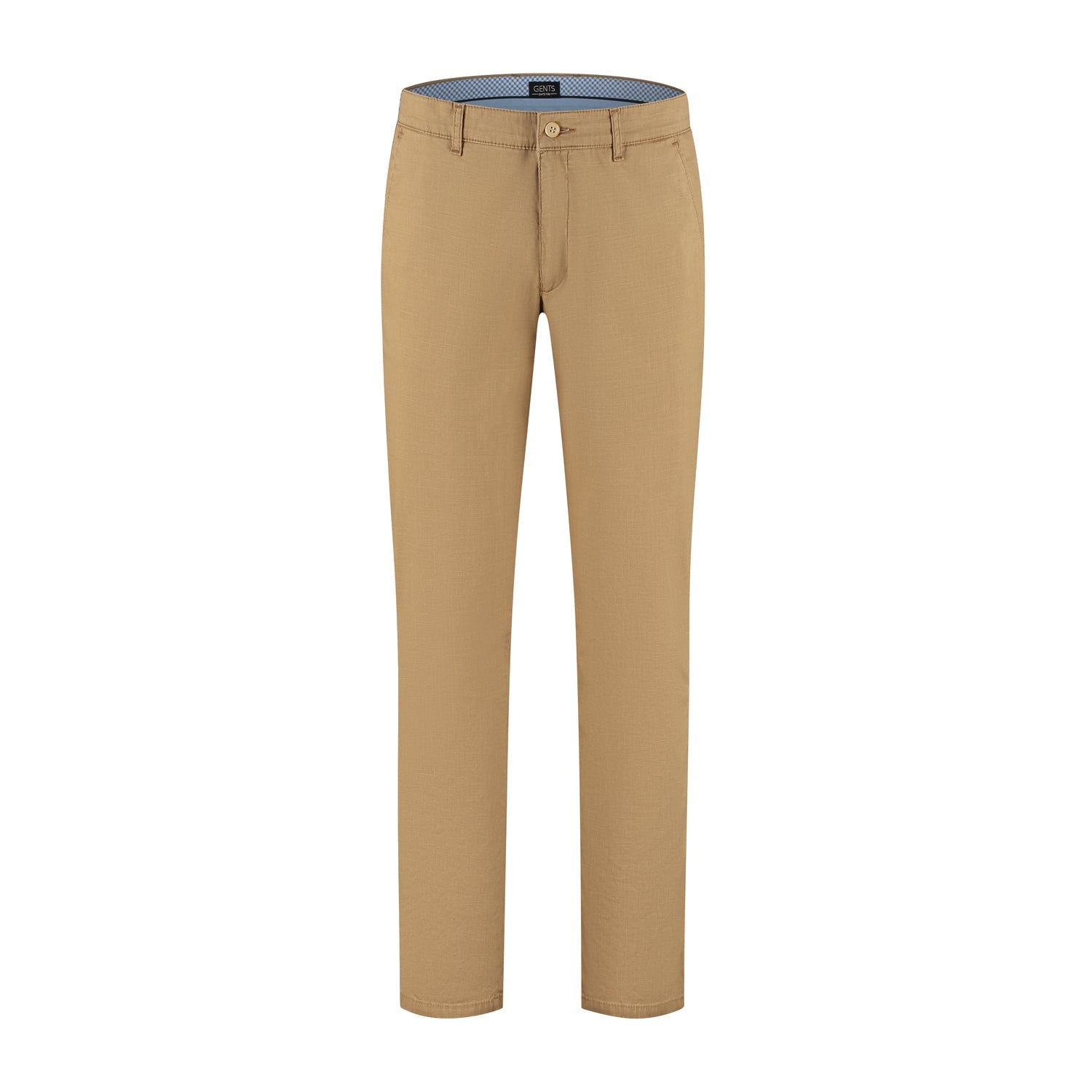 Chino linnenlook zand - Gents