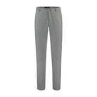 Chino slim miniruit zwart - grijs - Gents
