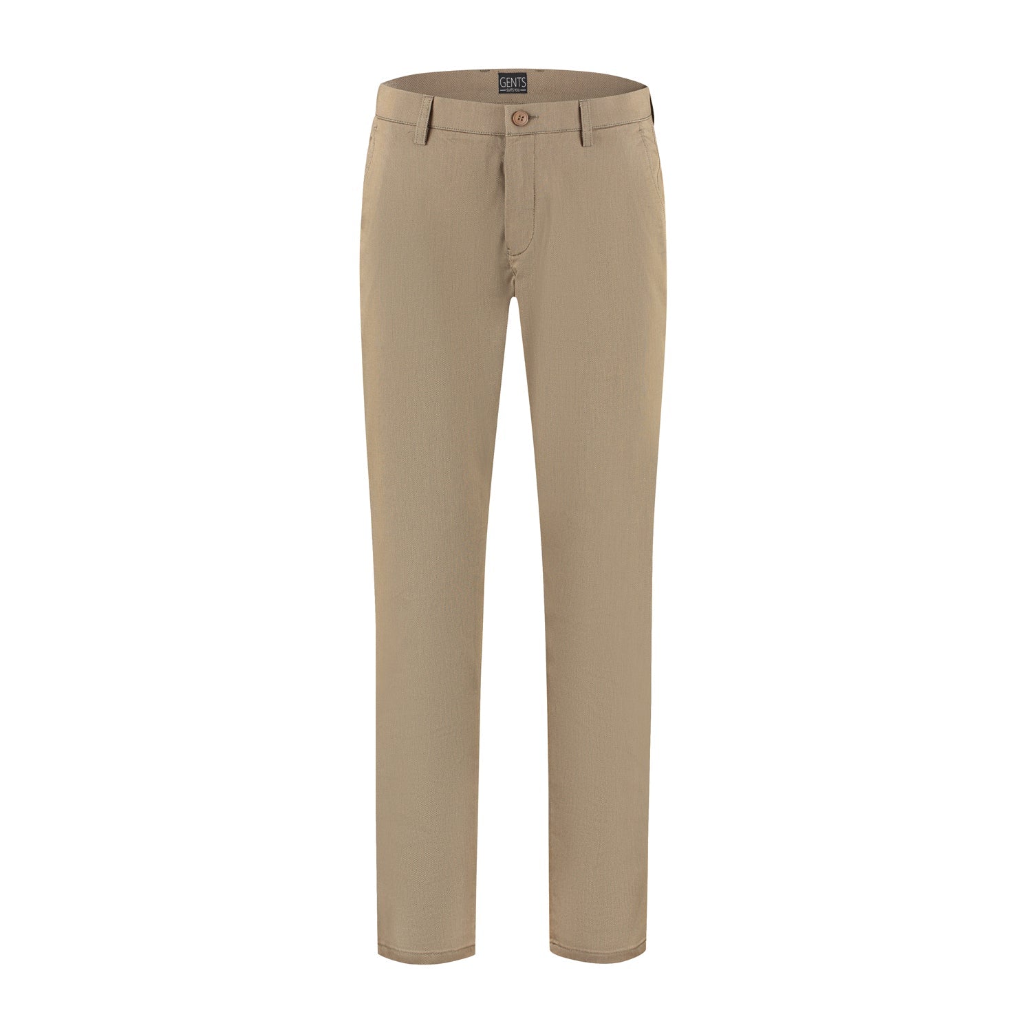 Chino stretch structuur camel - Gents
