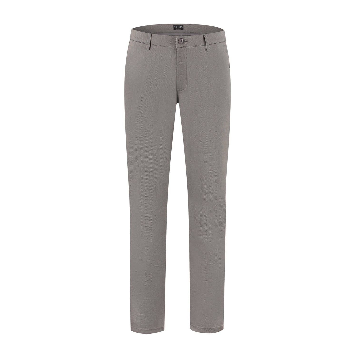Chino stretch structuur grijs - Gents