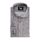 cirkelprint blauwbruin - Gents