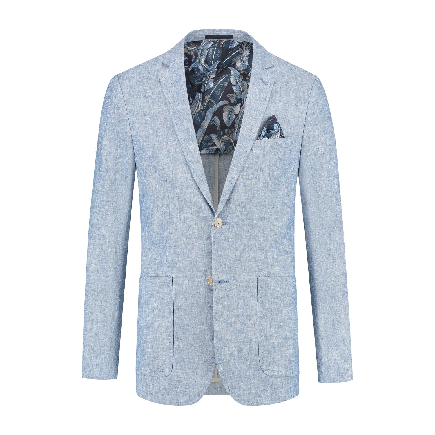 Colbert linnen - katoen lichtblauw - Gents