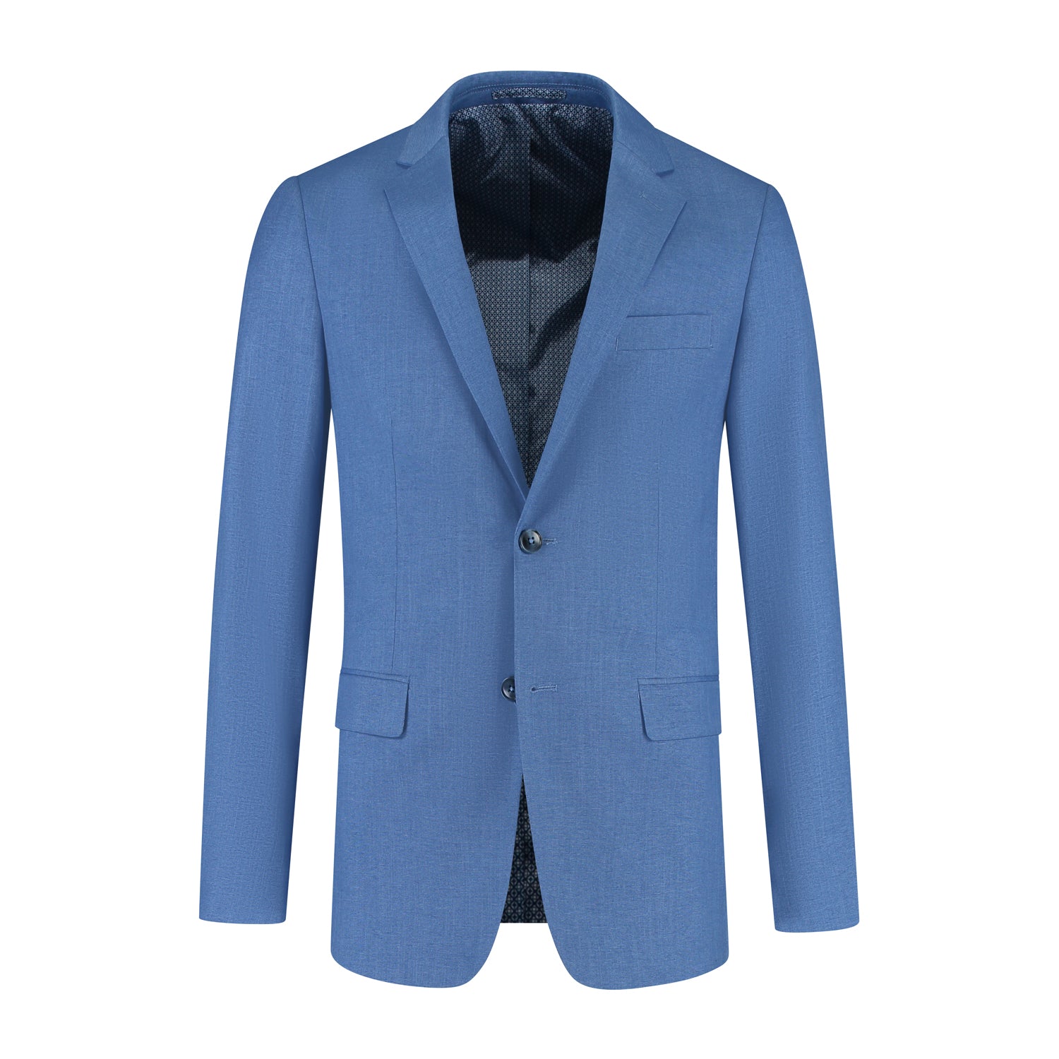 Colbert linnenlook staalblauw - Gents