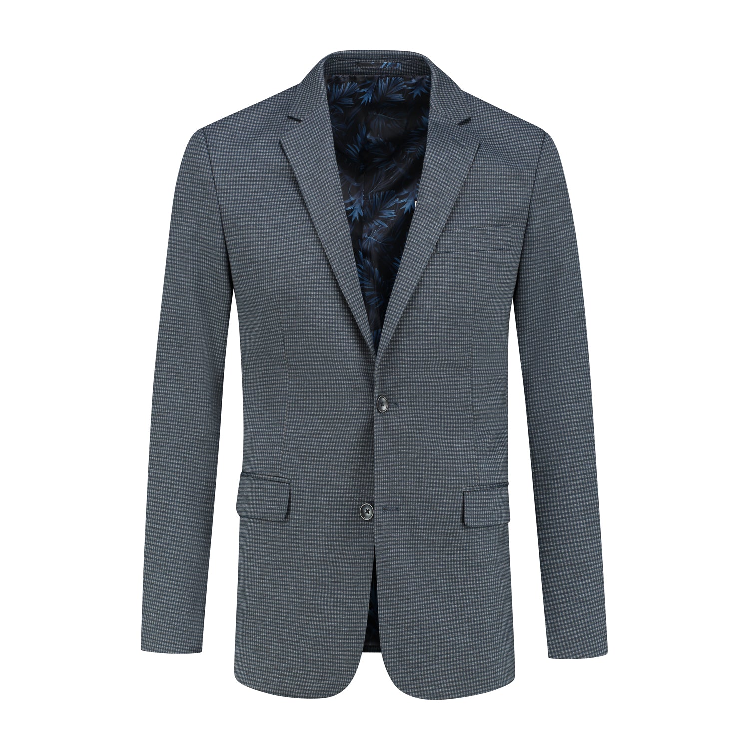 Colbert miniruit blauw - grijs - Gents