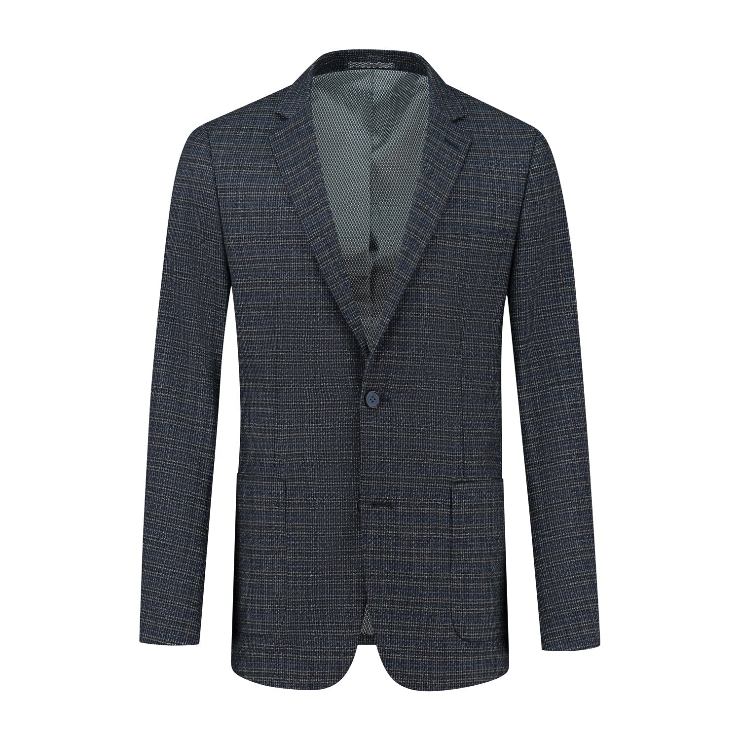 Colbert ruit blauw - grijs - Gents