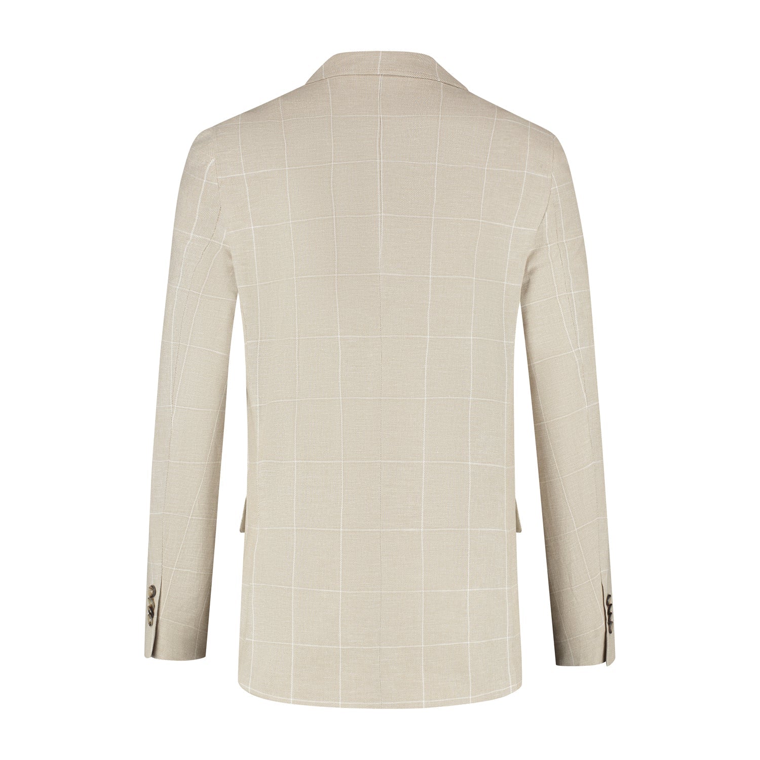 Colbert ruit katoen - linnen zand - Gents