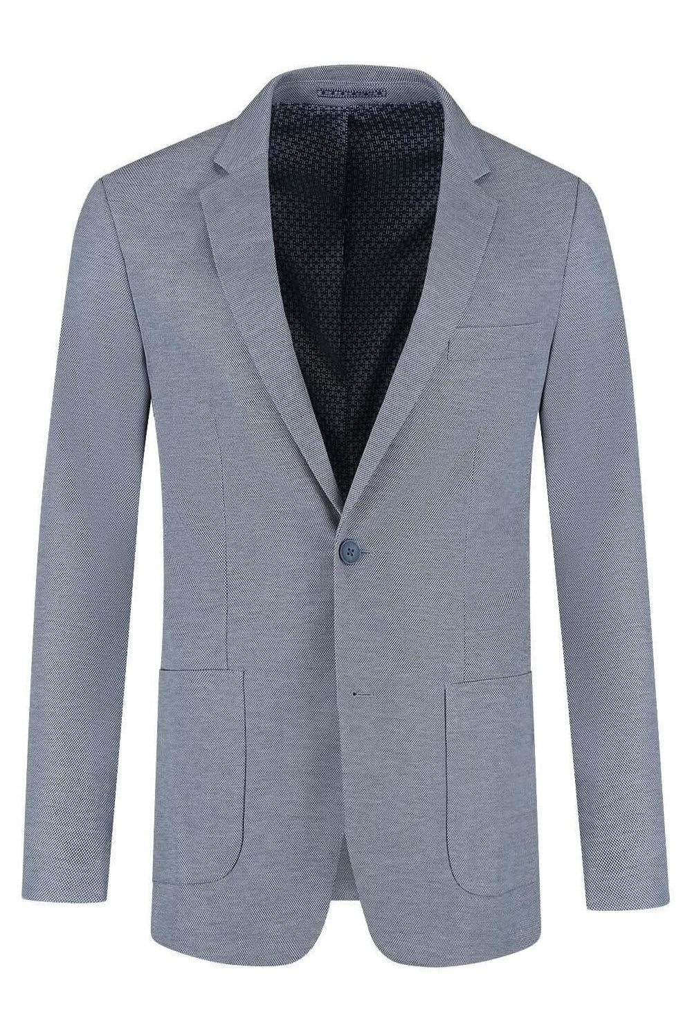 Pak stretch blauwgrijs 2-delig