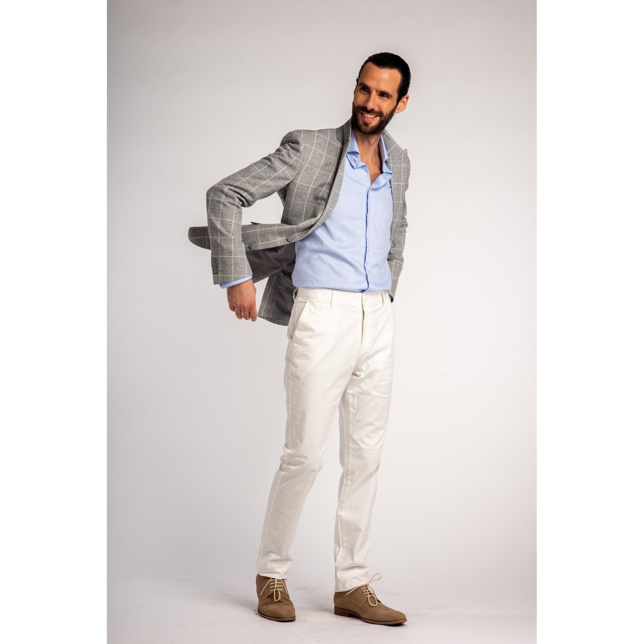 Colbert windowpane grijs - Gents