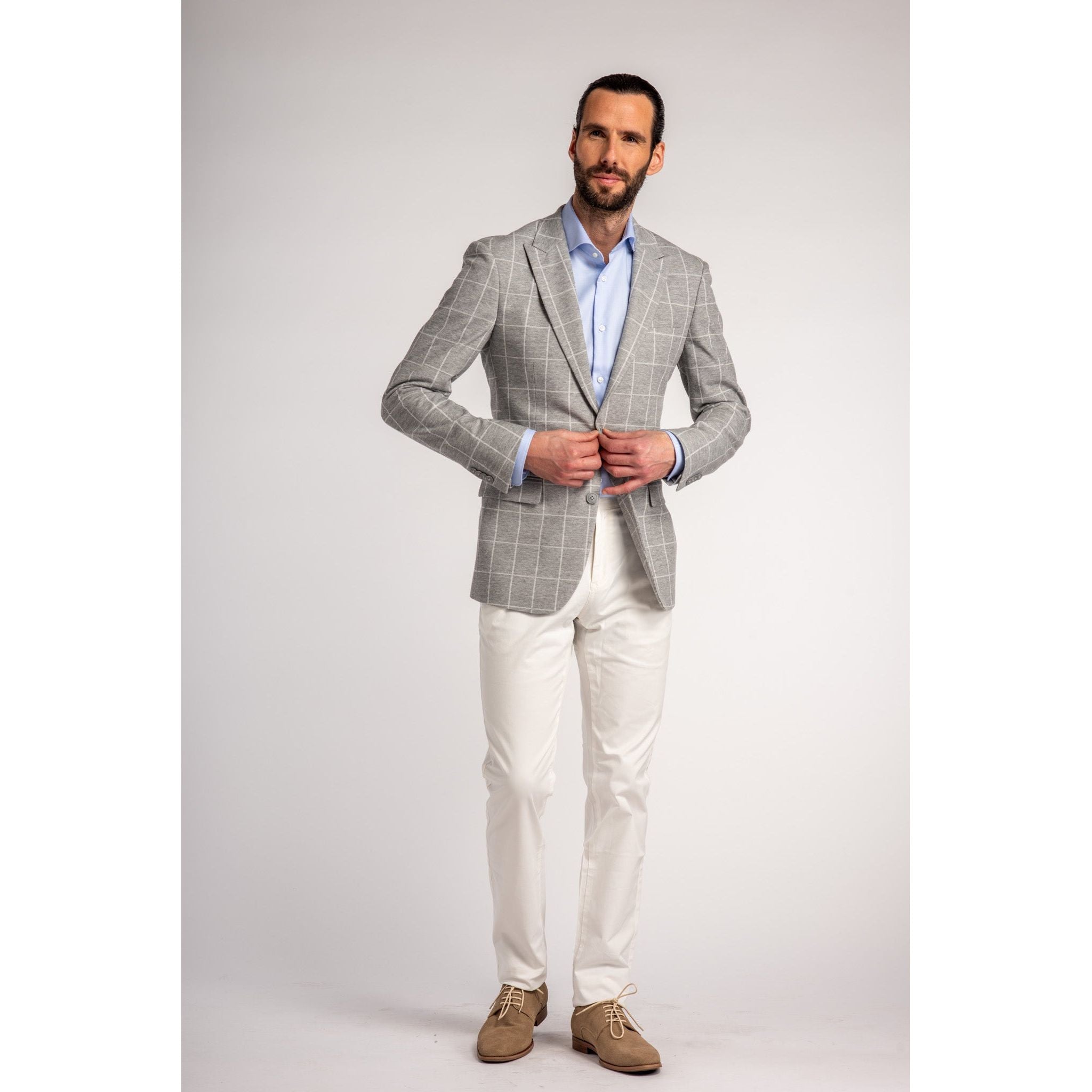 Colbert windowpane grijs - Gents