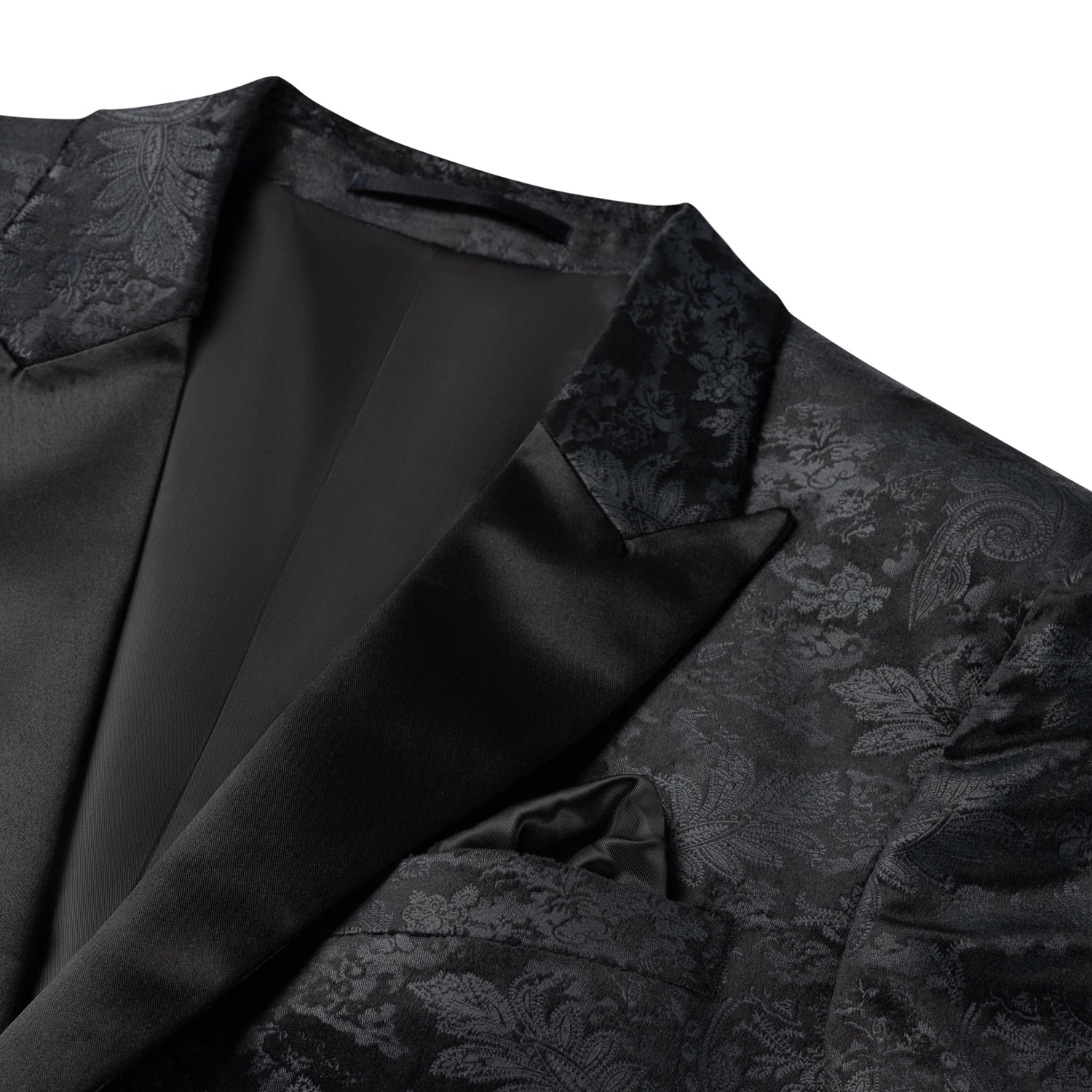 Dinnerjacket paisley velvet zwart - Gents
