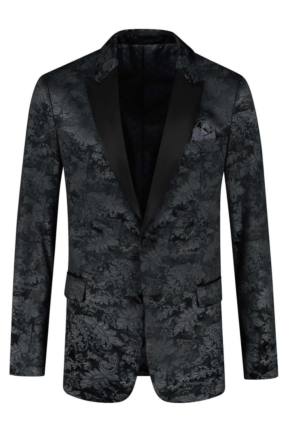 Dinnerjacket paisley velvet zwart - Gents