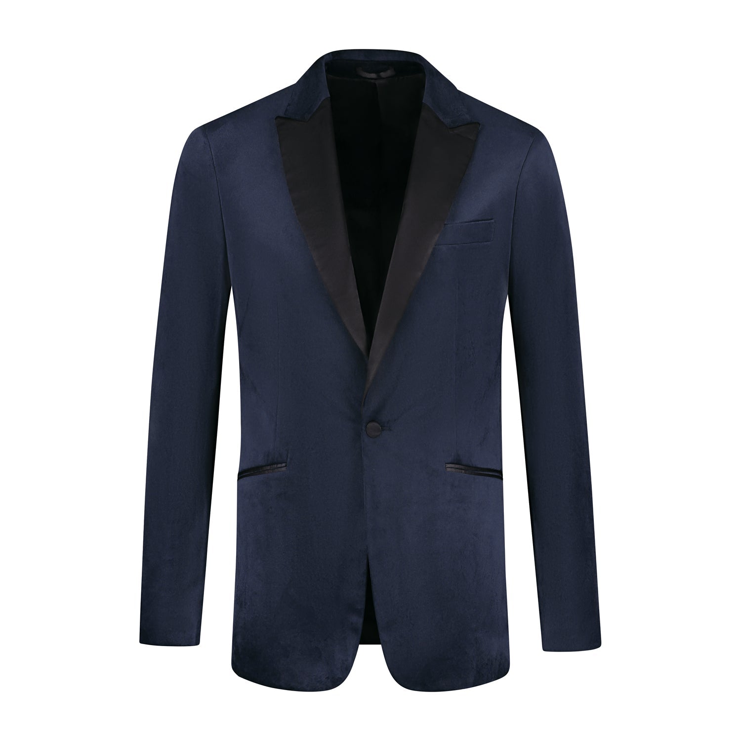Dinnerjacket velvet donkerblauw - Gents