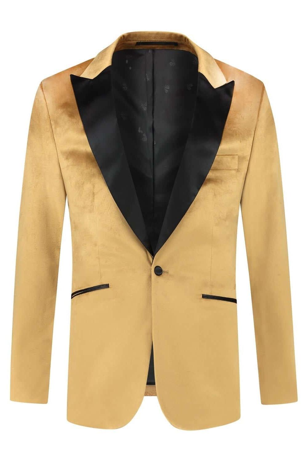 Dinnerjacket velvet goudbruin - Gents