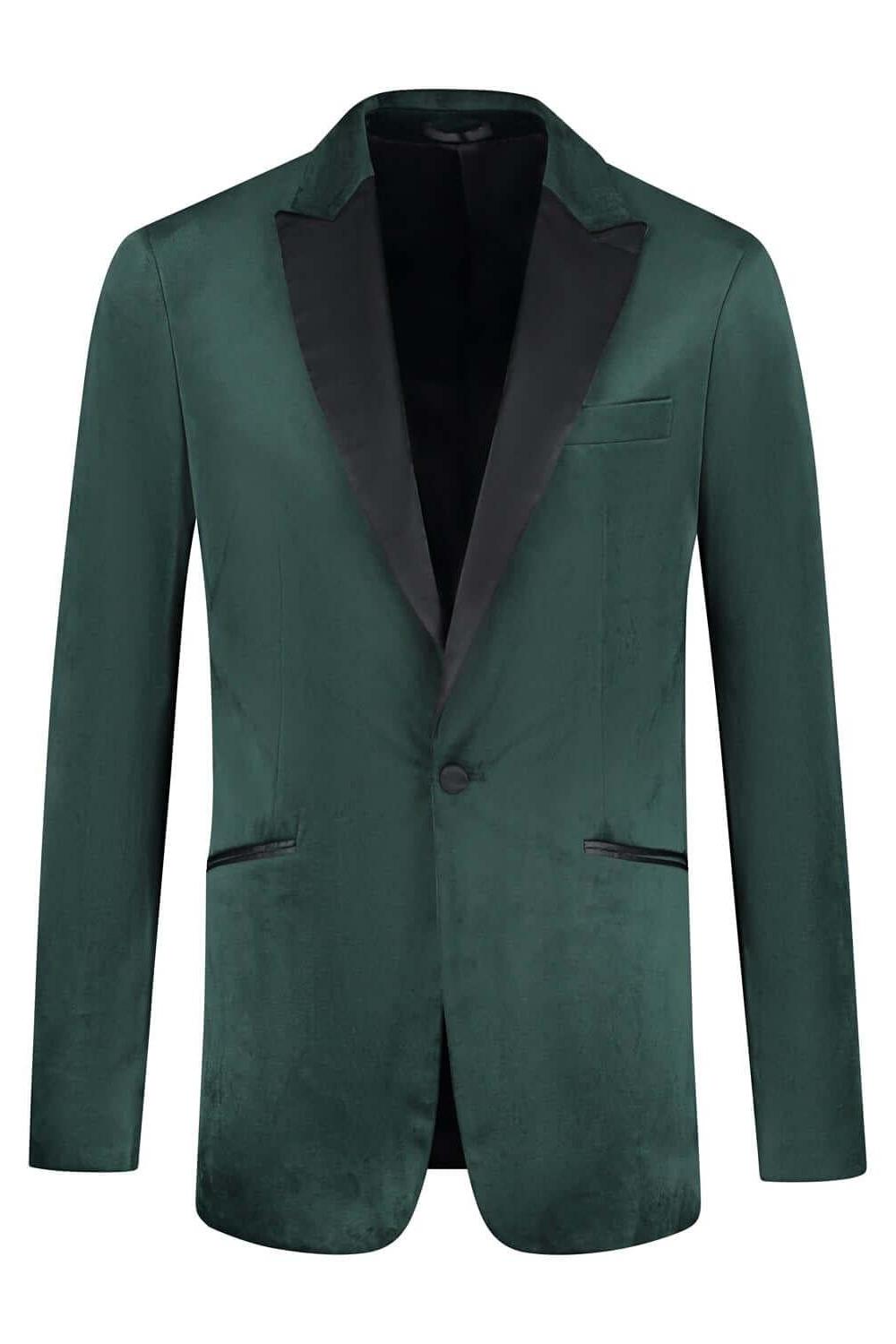 Dinnerjacket velvet groen - Gents