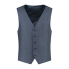 Gilet birdseye structuur blauw - Gents