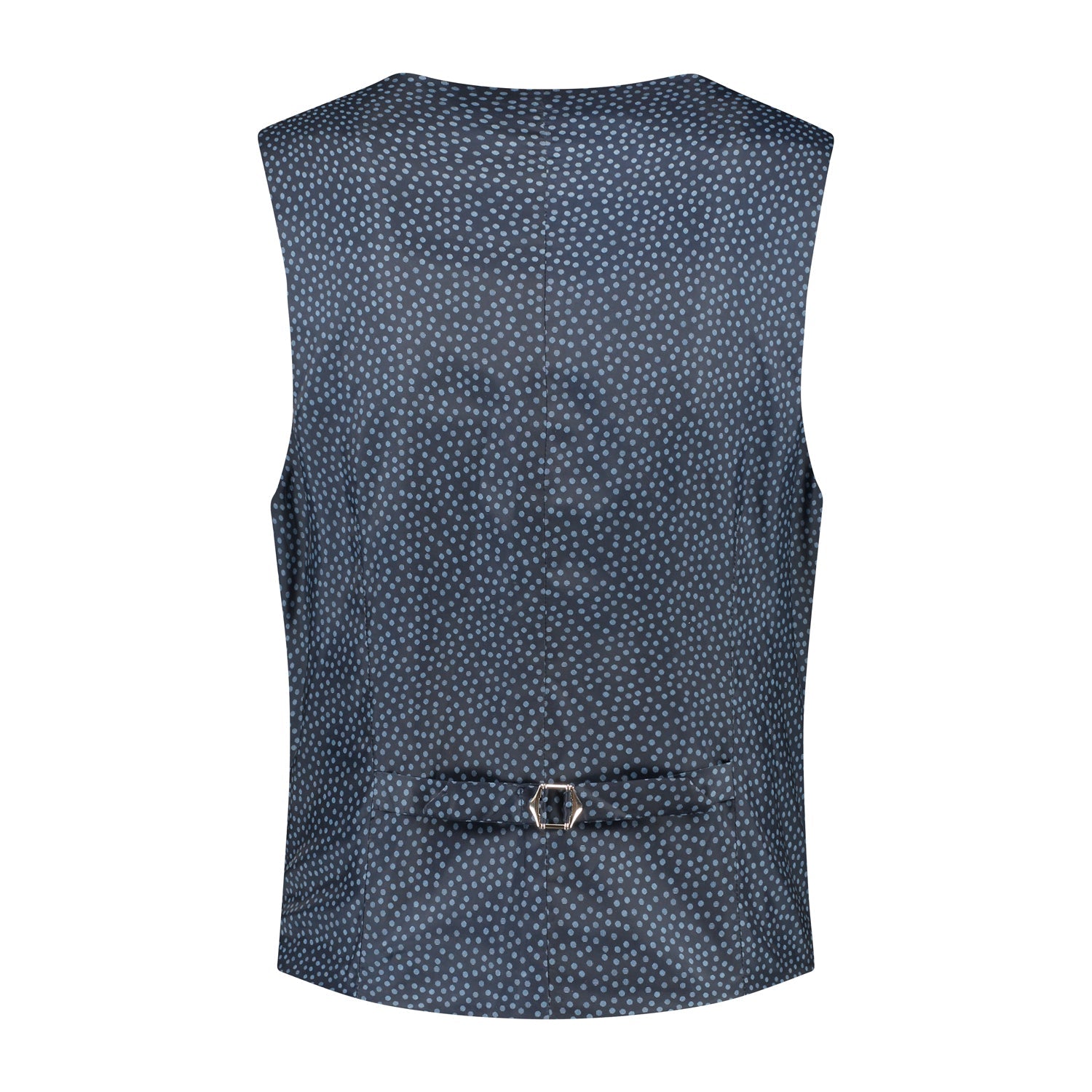 Gilet birdseye structuur blauw - Gents