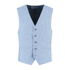 Gilet linnenblend duifblauw - Gents