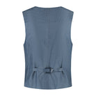 Gilet linnenblend duifblauw - Gents