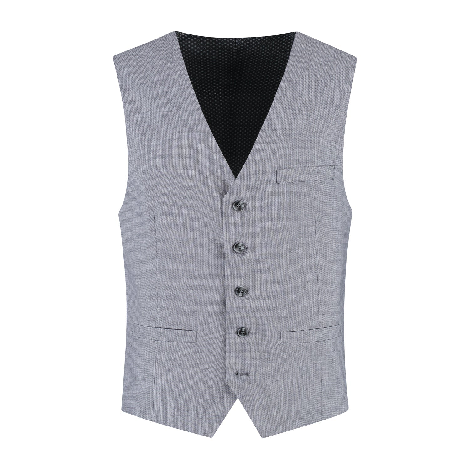 Gilet linnenblend zilvergrijs - Gents