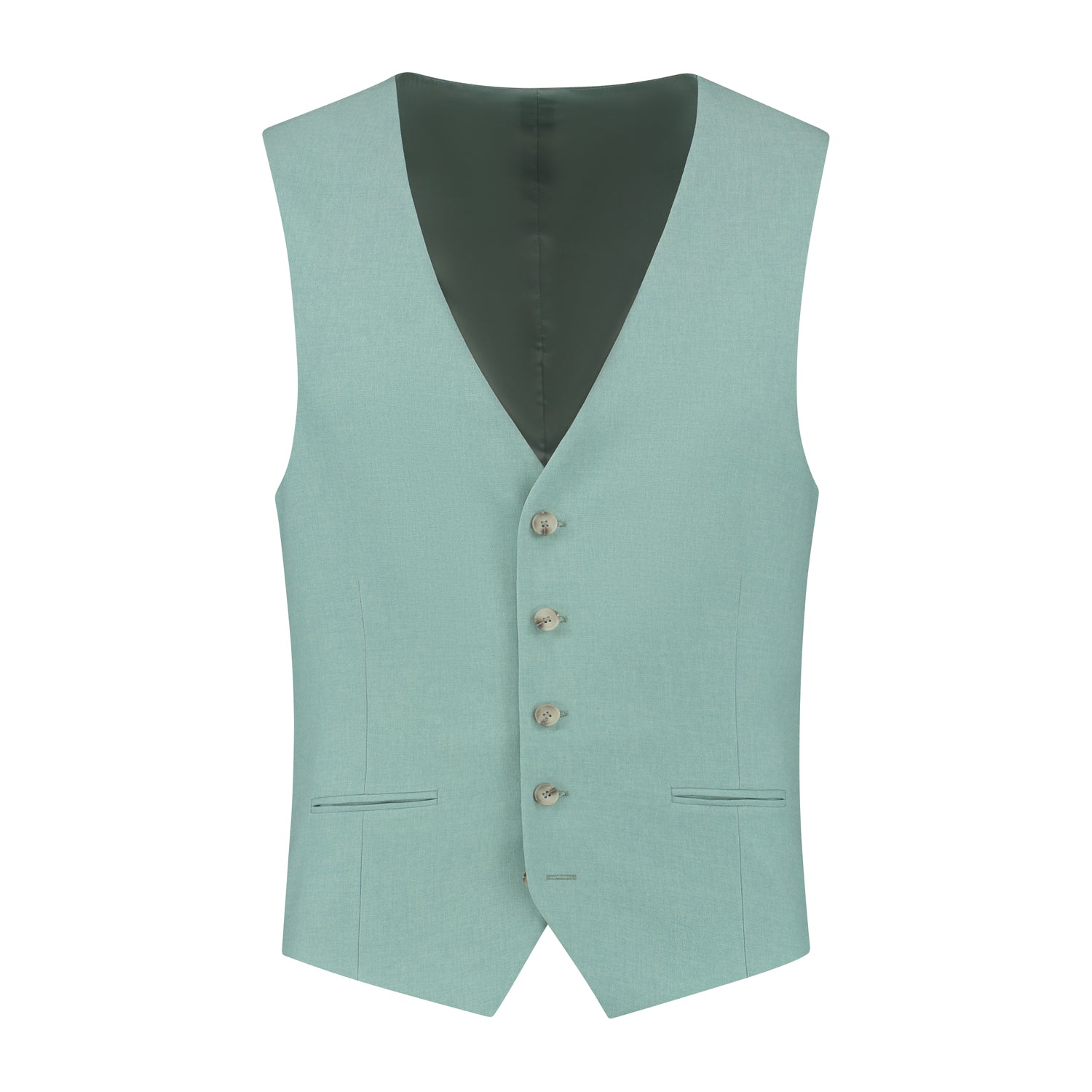 Gilet linnenlook lichtgroen - Gents