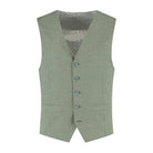 Gilet linnenlook saliegroen - Gents