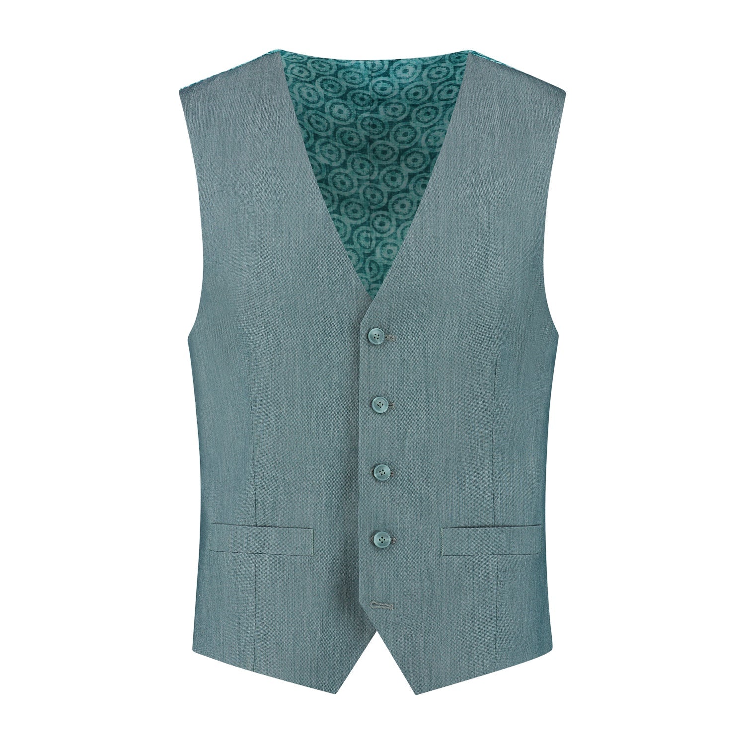 Gilet linnenlook zeegroen - Gents
