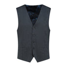 Gilet miniruit blauw - grijs - Gents