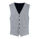 Gilet slubgaren blauw - Gents