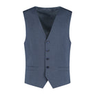 Gilet stretch birdseye blauw - Gents