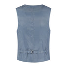 Gilet stretch birdseye blauw - Gents