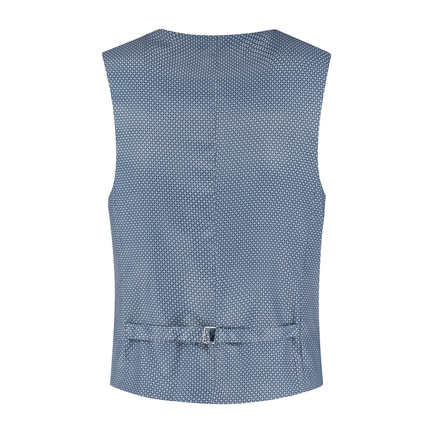 Gilet stretch birdseye blauw - Gents