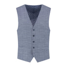 Gilet structuur steenblauw - Gents