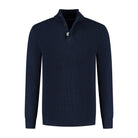 Half zip - knopen blauw - Gents