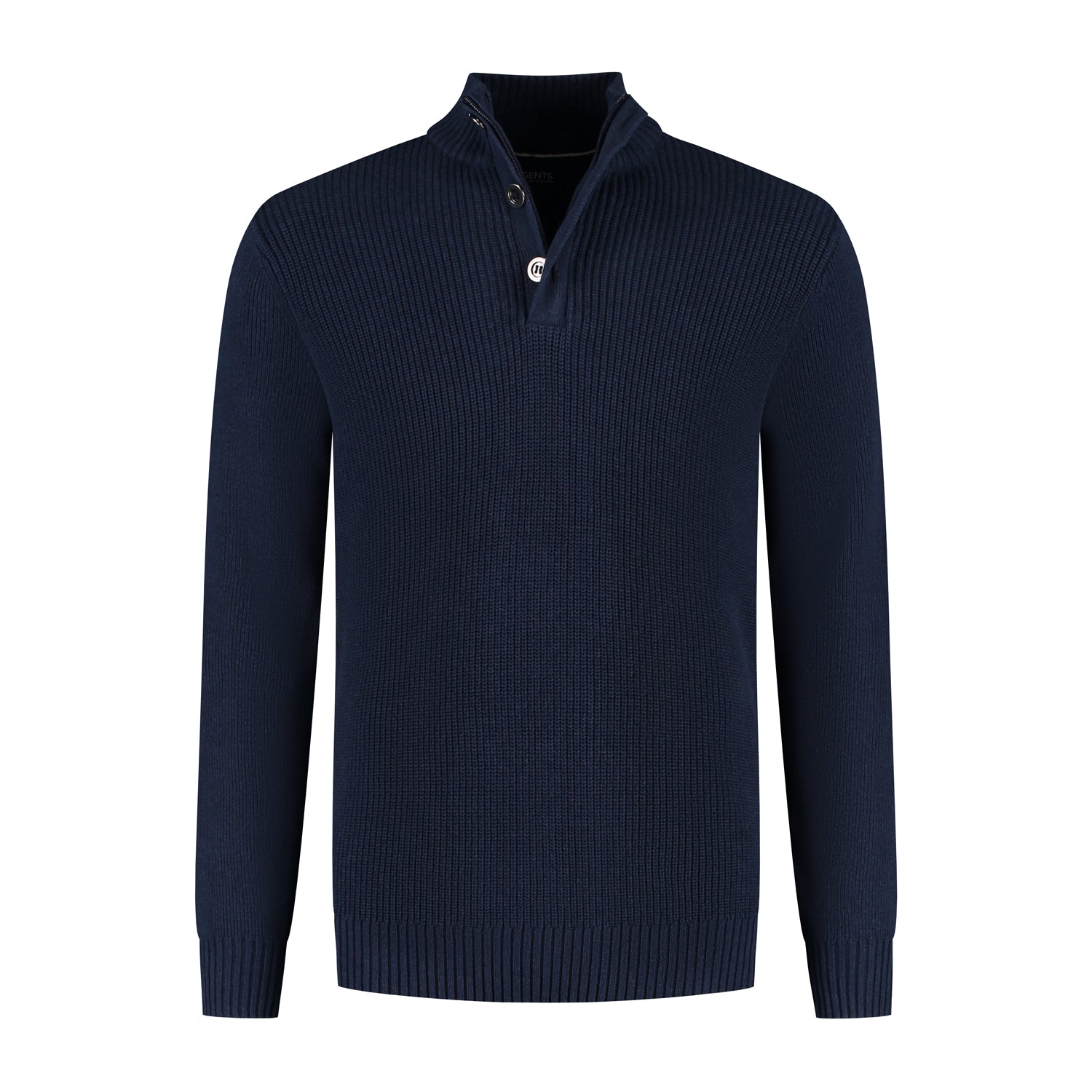 Half zip - knopen blauw - Gents
