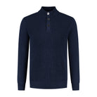 Half zip - knopen blauw - Gents