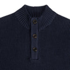 Half zip - knopen blauw - Gents