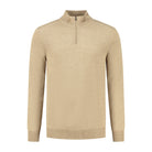 Halfzip merinoblend camel - Gents