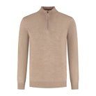 Halfzip merinoblend muskat - Gents
