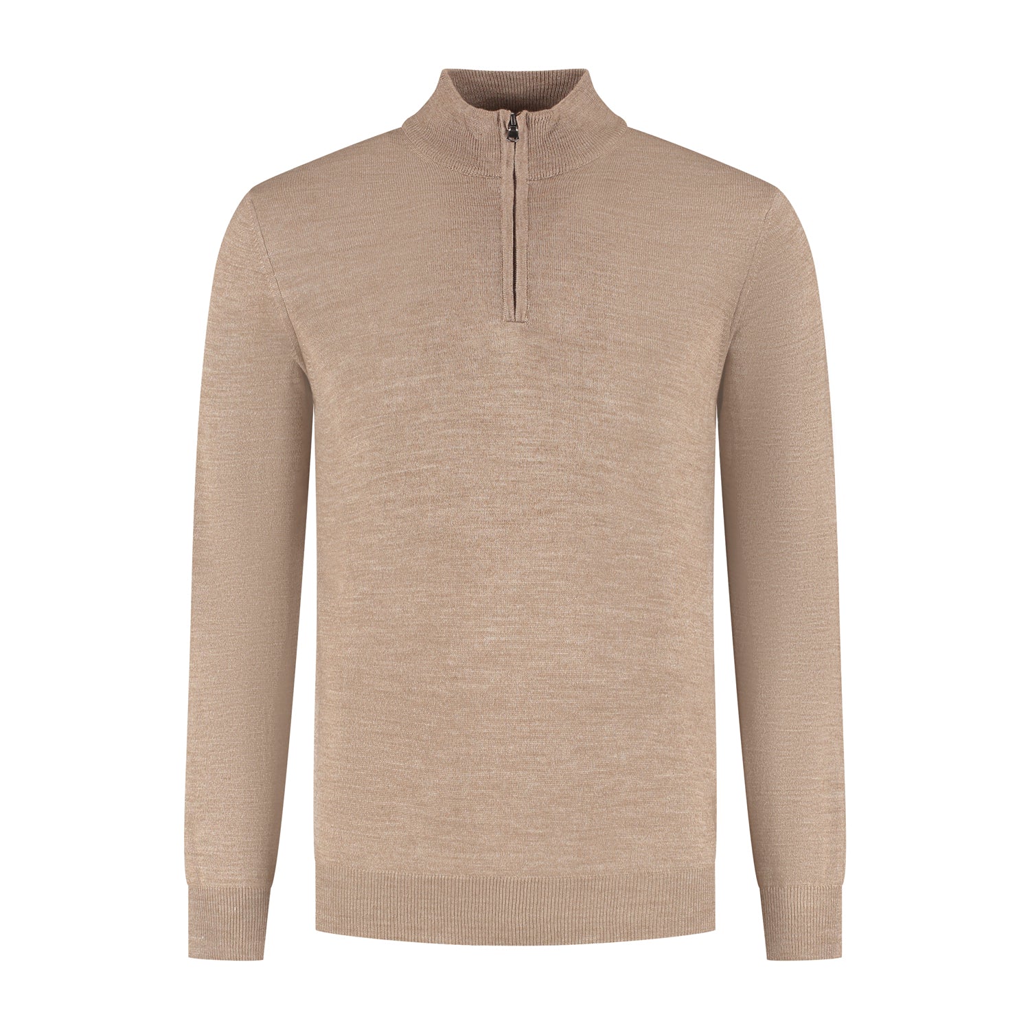 Halfzip merinoblend muskat - Gents