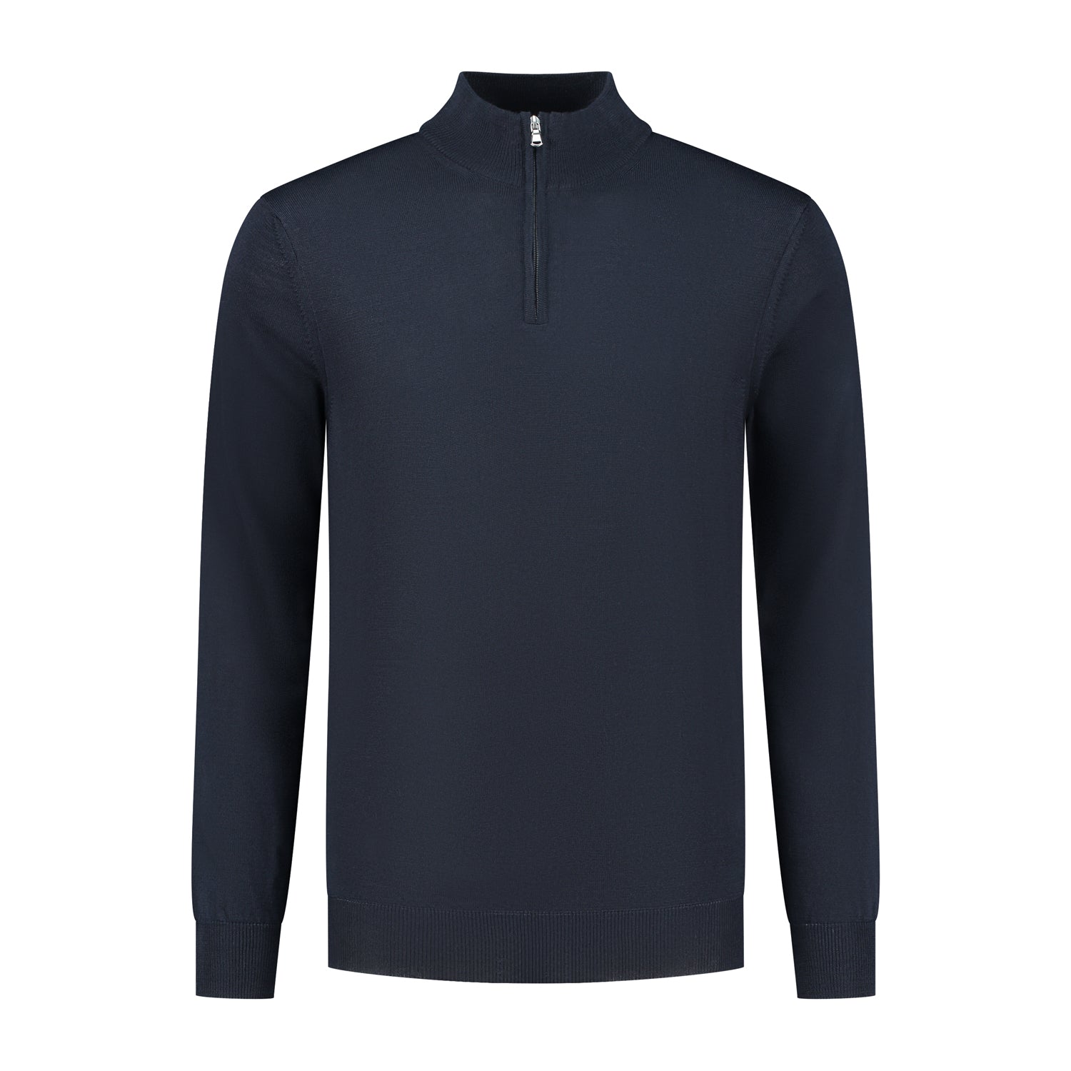 Halfzip merinoblend navy - Gents
