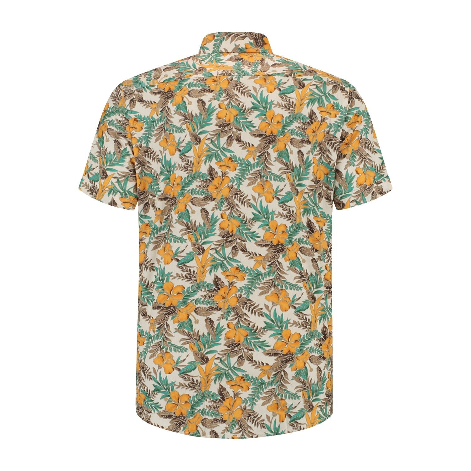Korte mouw hawaii bloem - Gents