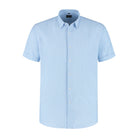 Korte mouw linnen - katoen lichtblauw - Gents