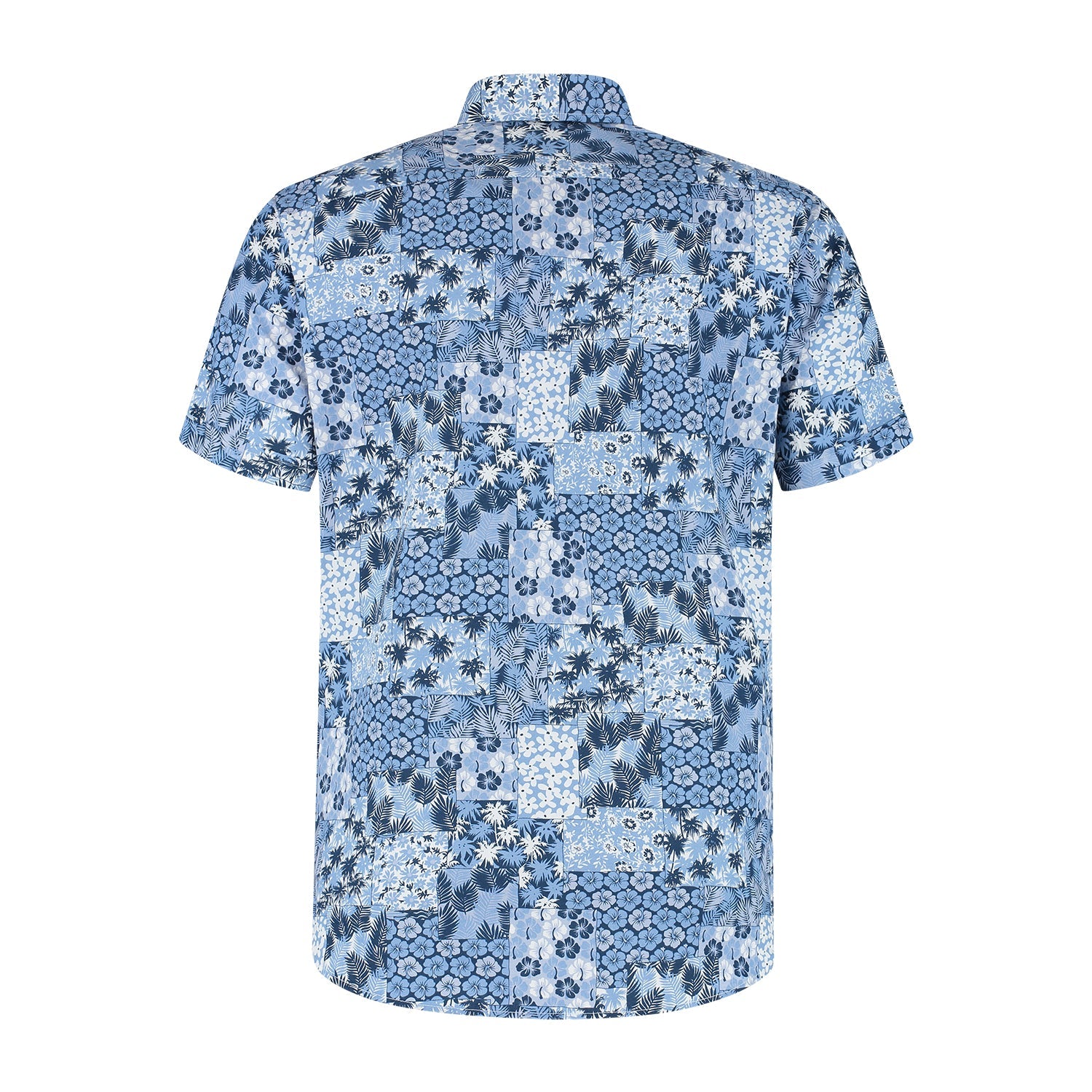 Korte mouw patch bloemprint - Gents
