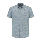 Korte mouw print blauw - groen - Gents