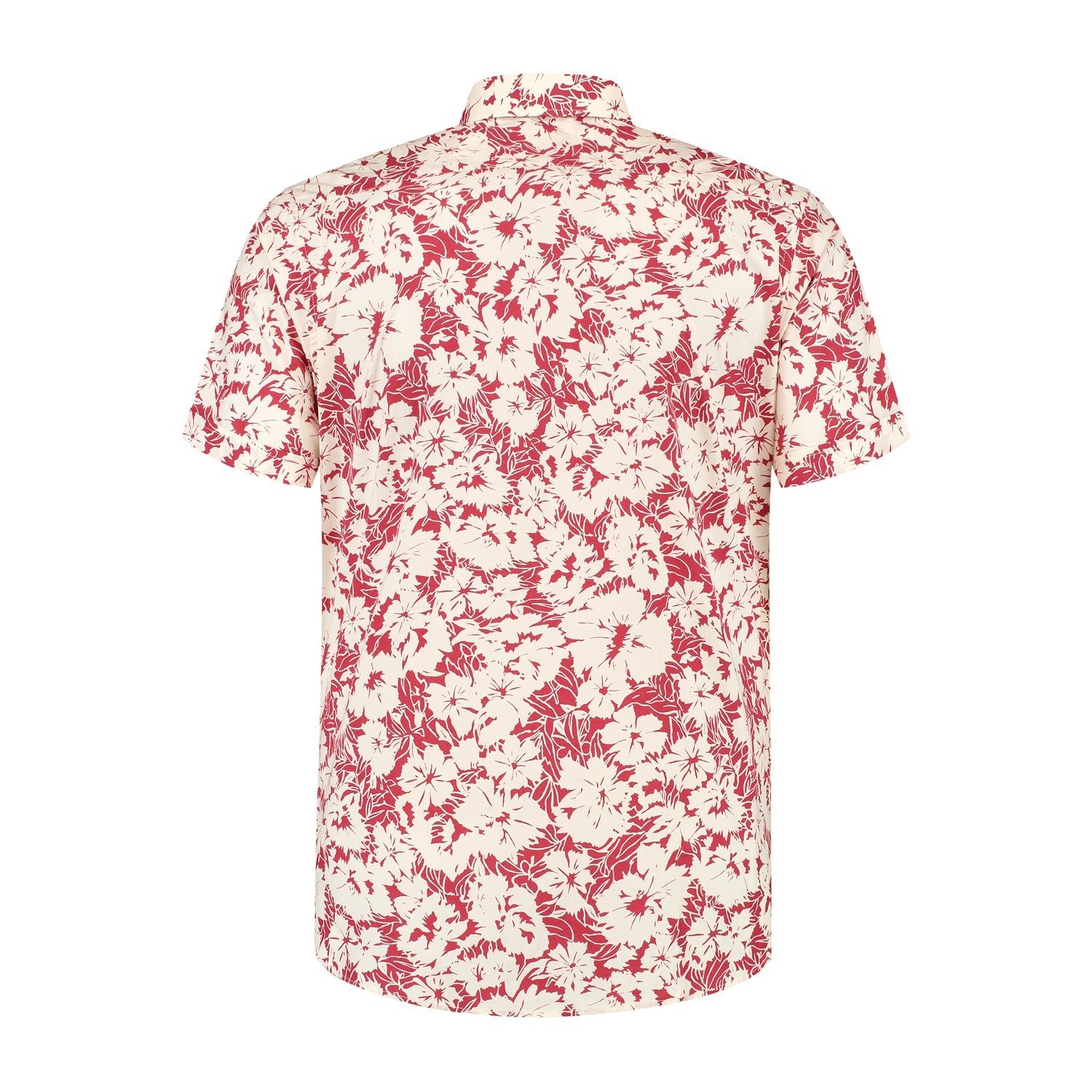 Korte mouw printbloem rood - Gents