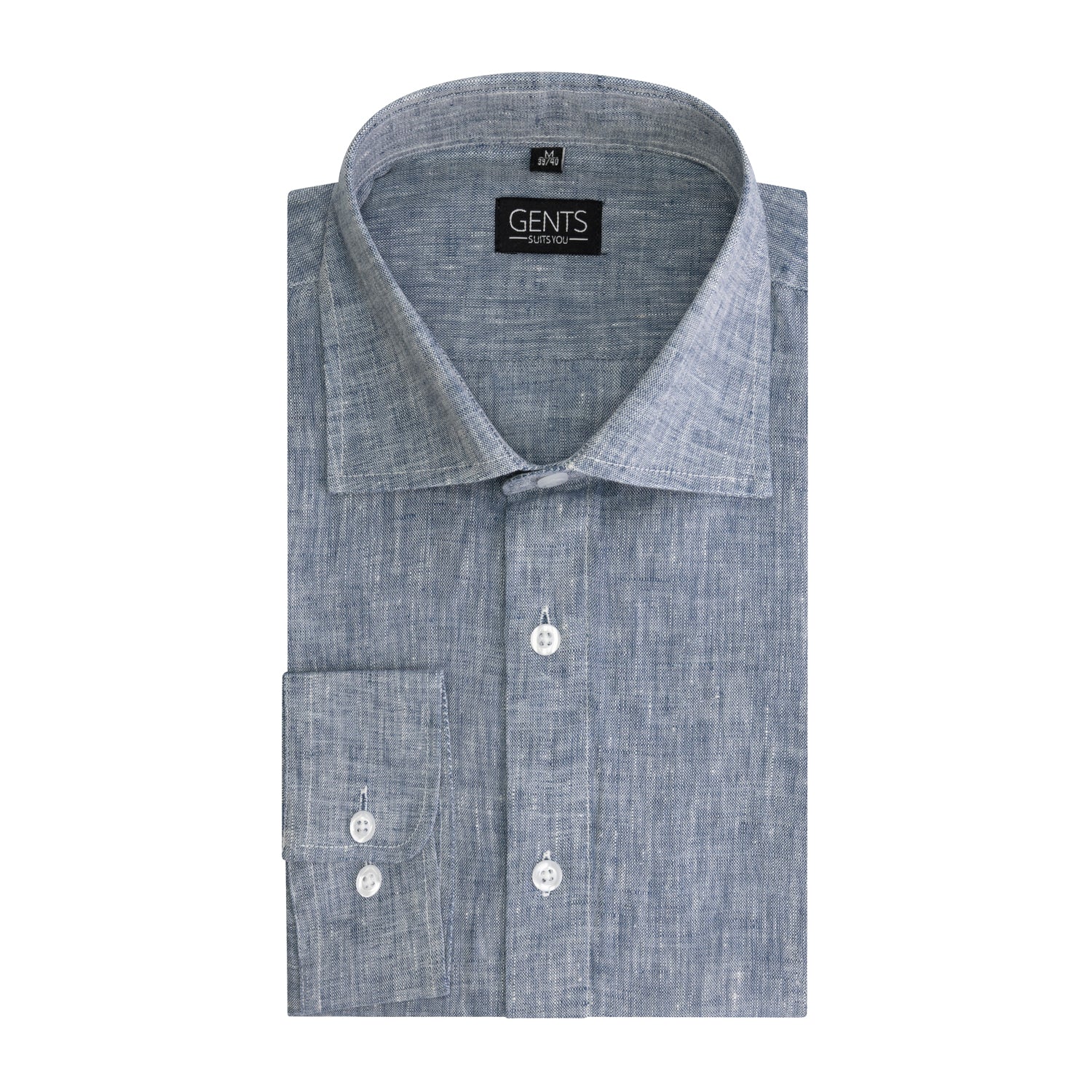 Linnenstructuur blauw - Gents