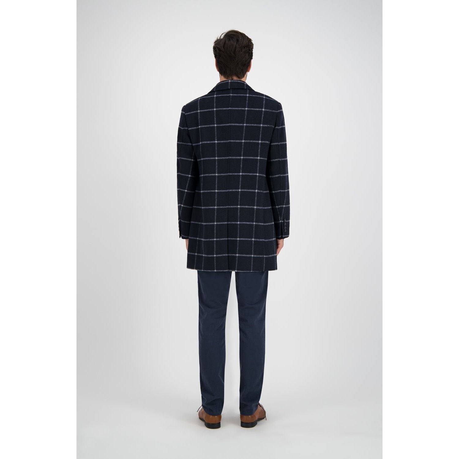 Mantel ruit navy - Gents