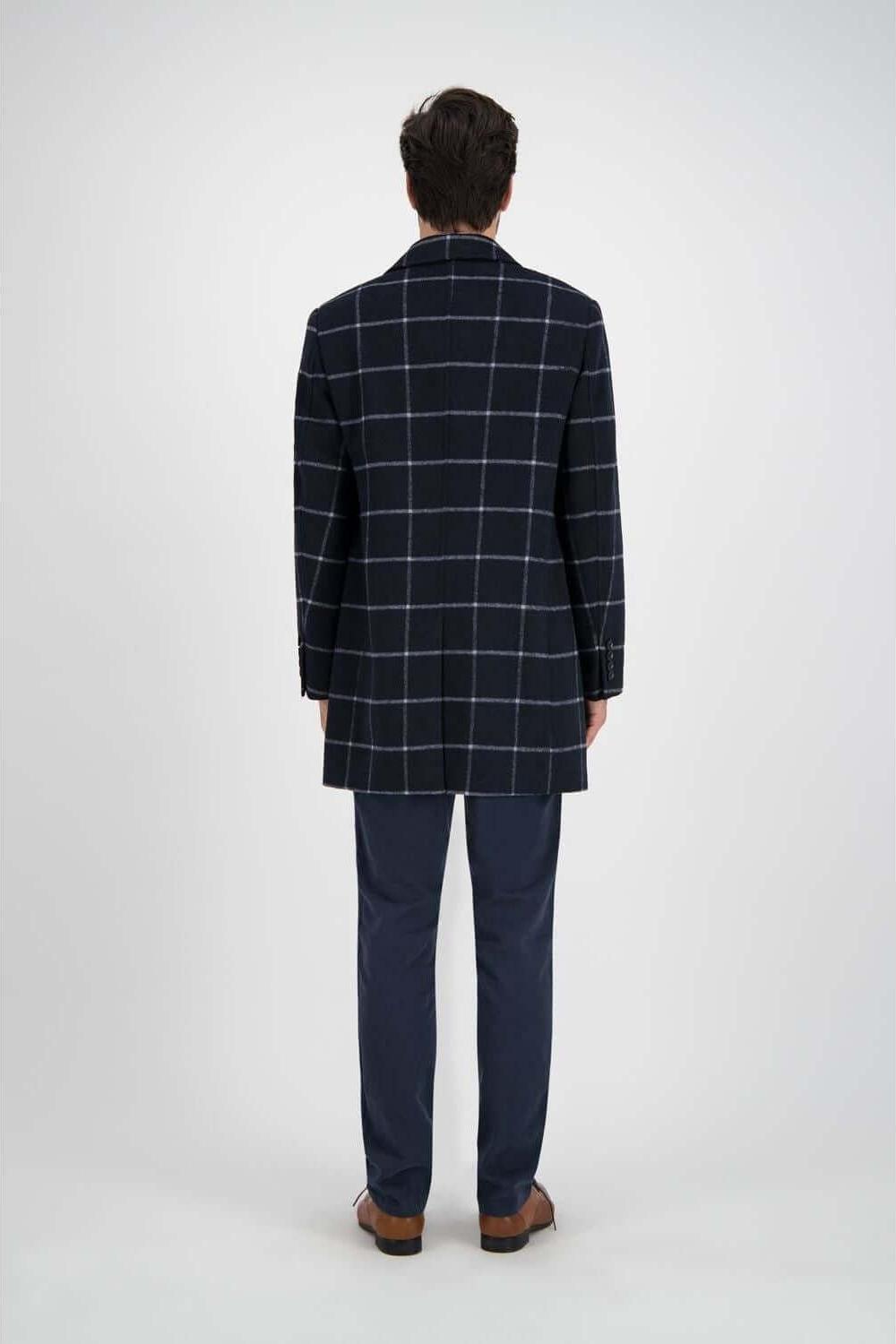 Mantel ruit navy - Gents