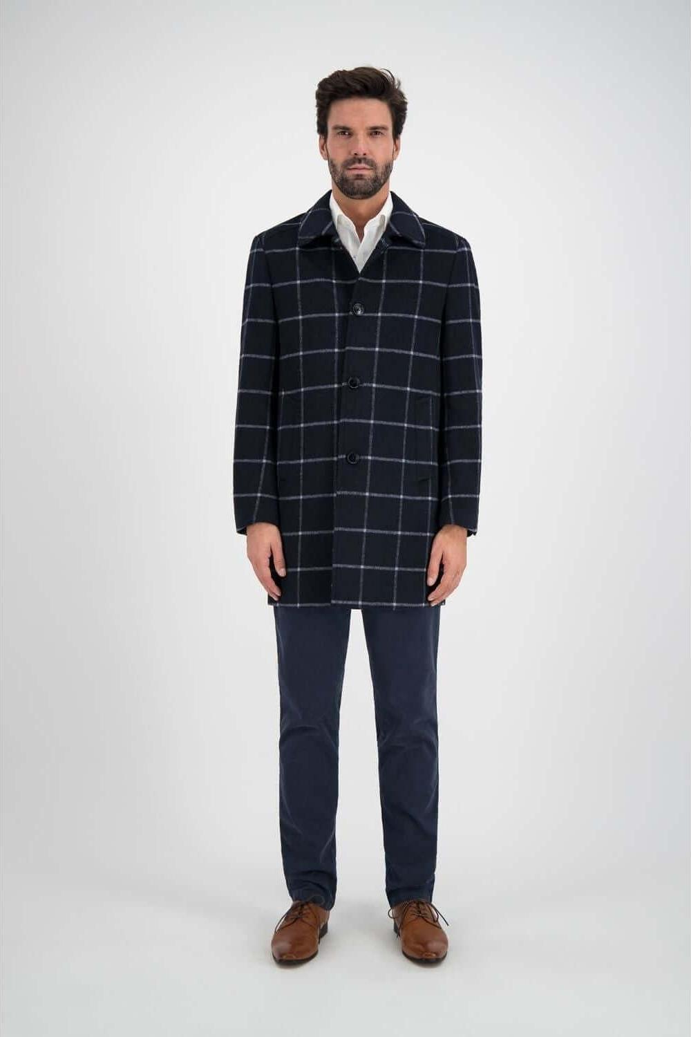 Mantel ruit navy - Gents